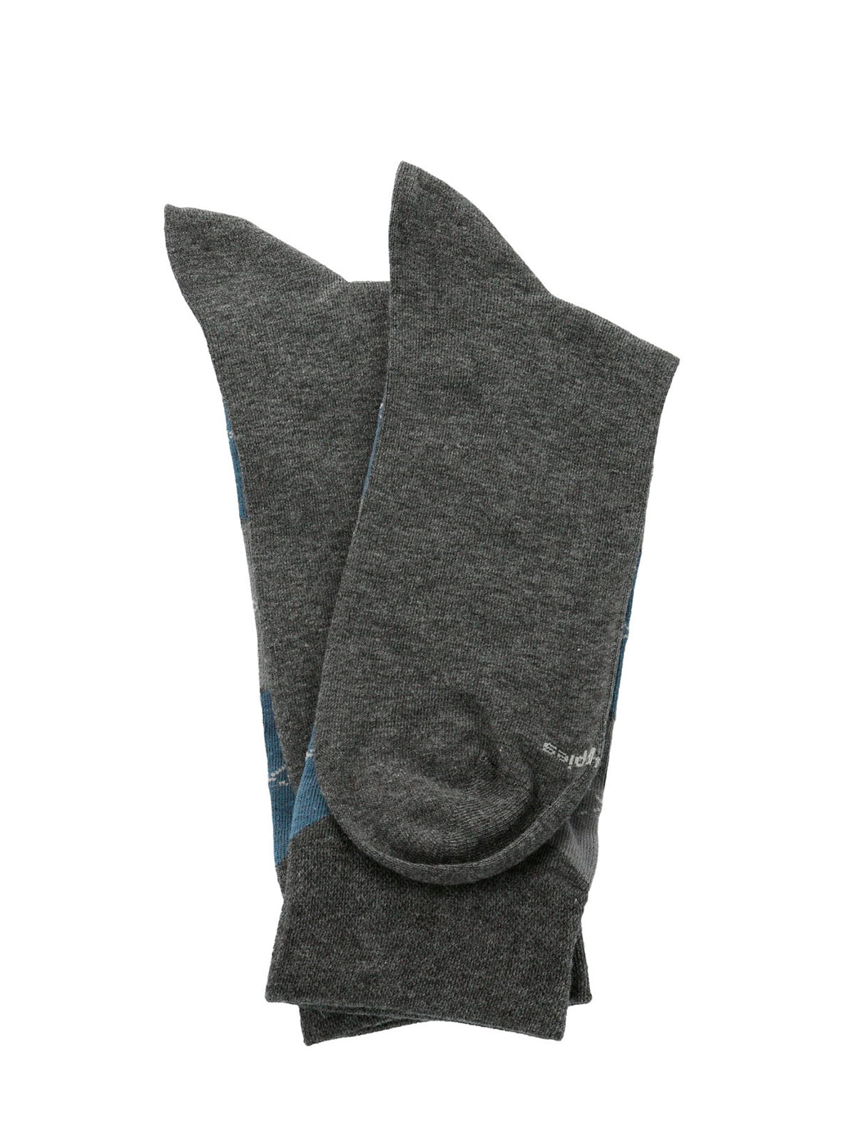 I25H C Cuff Argyle Grey Marle