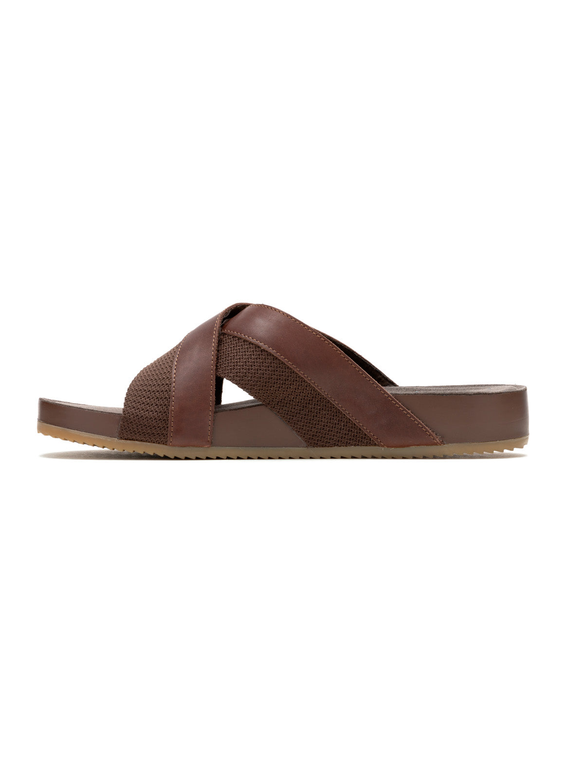 Sandalia Merritt Cross Slide Dk Brown