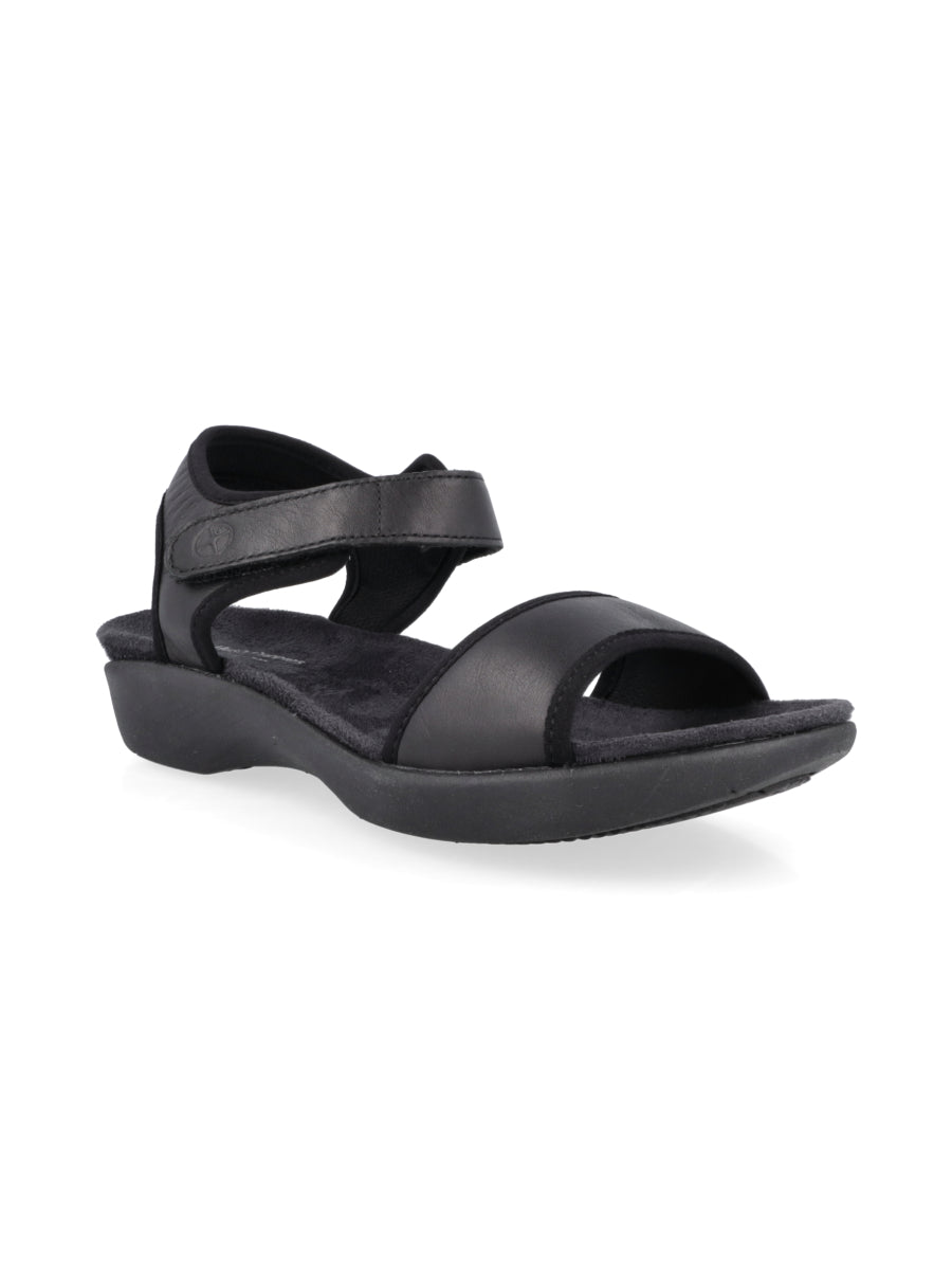 Dorri Qtr Strap Black Leather